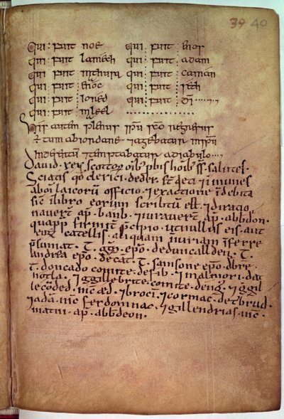 Ms 11.6.32 Carta rilasciata ai chierici di Deer, da Re David (1084-1183) da 